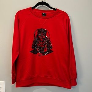 Darth Vader Star Wars sequin sweatshirt Sz XL